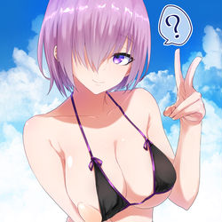 This is a pixiv picture whose title is 微妙にガードの甘いマシュ.
