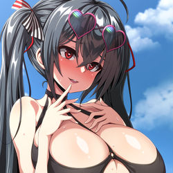 This is a pixiv picture whose title is いやらし装甲空母.