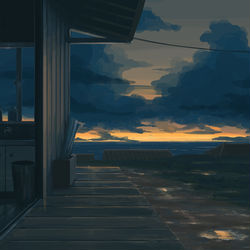This is a pixiv picture whose title is 雨あけ.