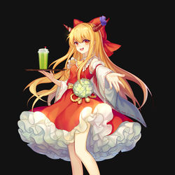This is a pixiv picture whose title is 伊吹萃香巫女服.