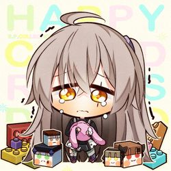 This is a pixiv picture whose title is 泣かないで.