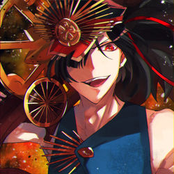 This is a pixiv picture whose title is 吉法師.