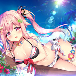This is a pixiv picture whose title is 春雨ちゃんSUMMER2019.