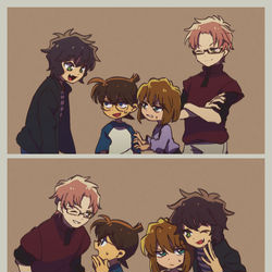 This is a pixiv picture whose title is 赤井兄妹と.