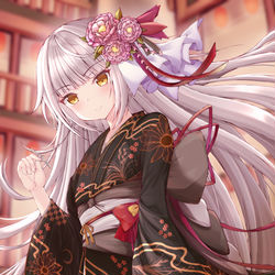 This is a pixiv picture whose title is 着物を着た(Z46).
