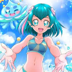 This is a pixiv picture whose title is ララちゃん水着！.