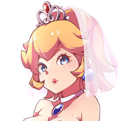 This is a pixiv picture whose title is ウェディングピーチ姫.