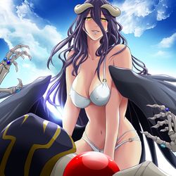 This is a pixiv picture whose title is アインズとアルベド.