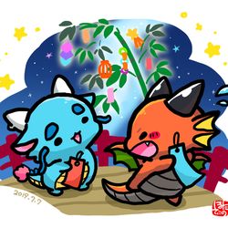 This is a pixiv picture whose title is 「なんてかいたのー？」.