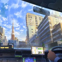 This is a pixiv picture whose title is タクシー.