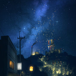 This is a pixiv picture whose title is 七夕祭りの夜.