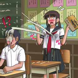 This is a pixiv picture whose title is 母乳が止まらないっ！？.
