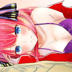 This is a pixiv picture whose title is 添い寝二乃.