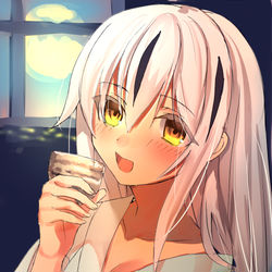 This is a pixiv picture whose title is 月見酒.