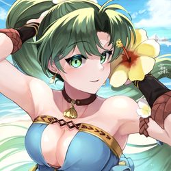This is a pixiv picture whose title is 【FE】水着リン【ヒーローズ】.