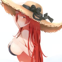 This is a pixiv picture whose title is 水着ホノルル.