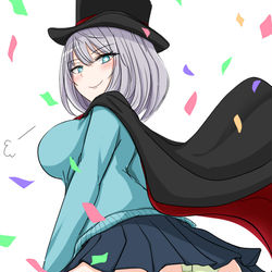 This is a pixiv picture whose title is 手品先輩.