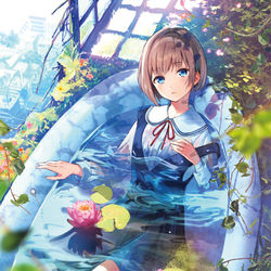 This is a pixiv picture whose title is 君とボクと空蝉の星で.