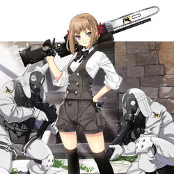 This is a pixiv picture whose title is 銃鋸.