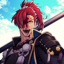 This is a pixiv picture whose title is 森長可.