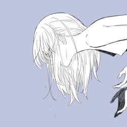 This is a pixiv picture whose title is 死にたがり少女と食人鬼さんラクガキ3.