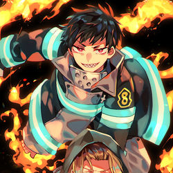 This is a pixiv picture whose title is 炎炎.