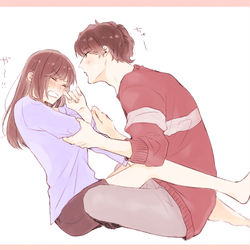 This is a pixiv picture whose title is 恥ずかしがり屋な彼女にイジワル.
