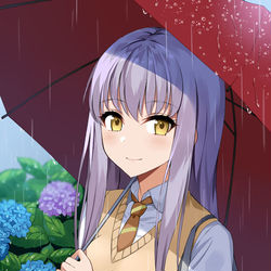 This is a pixiv picture whose title is 「梅雨」.