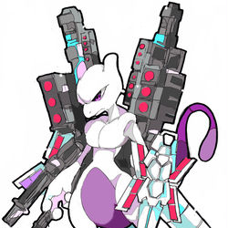 This is a pixiv picture whose title is アーマードミュウツー.