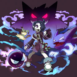 This is a pixiv picture whose title is オニオンとゲンガー一族.