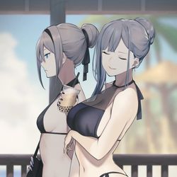This is a pixiv picture whose title is AK12＆AN94.