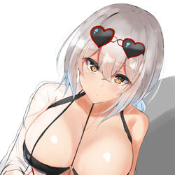 This is a pixiv picture whose title is 水着シリアス.