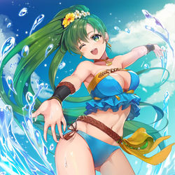 This is a pixiv picture whose title is 水着リン.