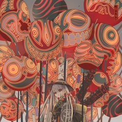 This is a pixiv picture whose title is 風 船 売 り -根の国底の果て-.