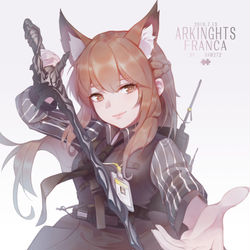 This is a pixiv picture whose title is 明日方舟 芙兰卡.