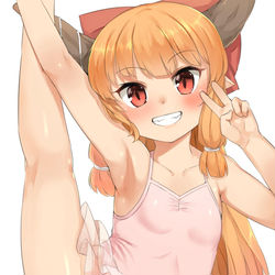 This is a pixiv picture whose title is Y字バランス萃香ちゃん.