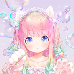 This is a pixiv picture whose title is しゃぼんだまちゃん.