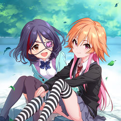 This is a pixiv picture whose title is 飛鳥と美玲.