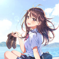 This is a pixiv picture whose title is もうすぐ夏休み.