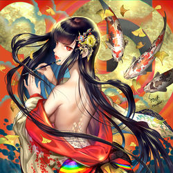 This is a pixiv picture whose title is 浮世こいこい.