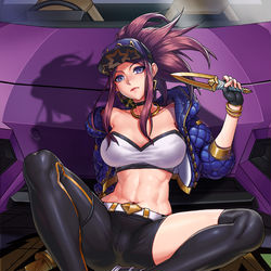 This is a pixiv picture whose title is K/DA Akali.