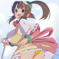 This is a pixiv picture whose title is 振り向き美野里ちゃん.