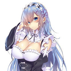 This is a pixiv picture whose title is ロングなレム.