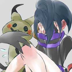 This is a pixiv picture whose title is 「お面 返して・・・」.
