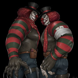 This is a pixiv picture whose title is 【第五人格】道化師中心まとめ.