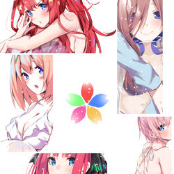 This is a pixiv picture whose title is 五等分の水着.