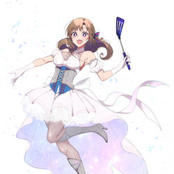 This is a pixiv picture whose title is 通常攻撃が全体攻撃で二回攻撃で魔法少女なお母さんは好きですか？.