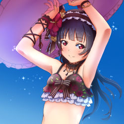 This is a pixiv picture whose title is 海の日よしこ.