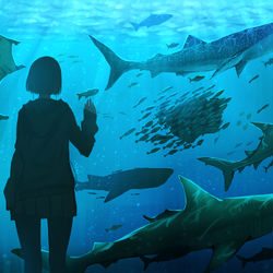 This is a pixiv picture whose title is 海底パレード.