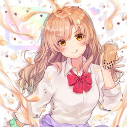 This is a pixiv picture whose title is タピオカ浴びたいっ！.